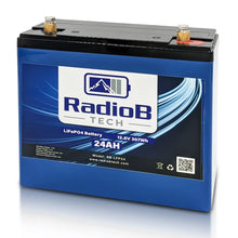 Load image into Gallery viewer, 12V 24Ah Lifepo4 Deep Cycle Rechargeable Battery - RV Marine Solar Power Wheels UPS